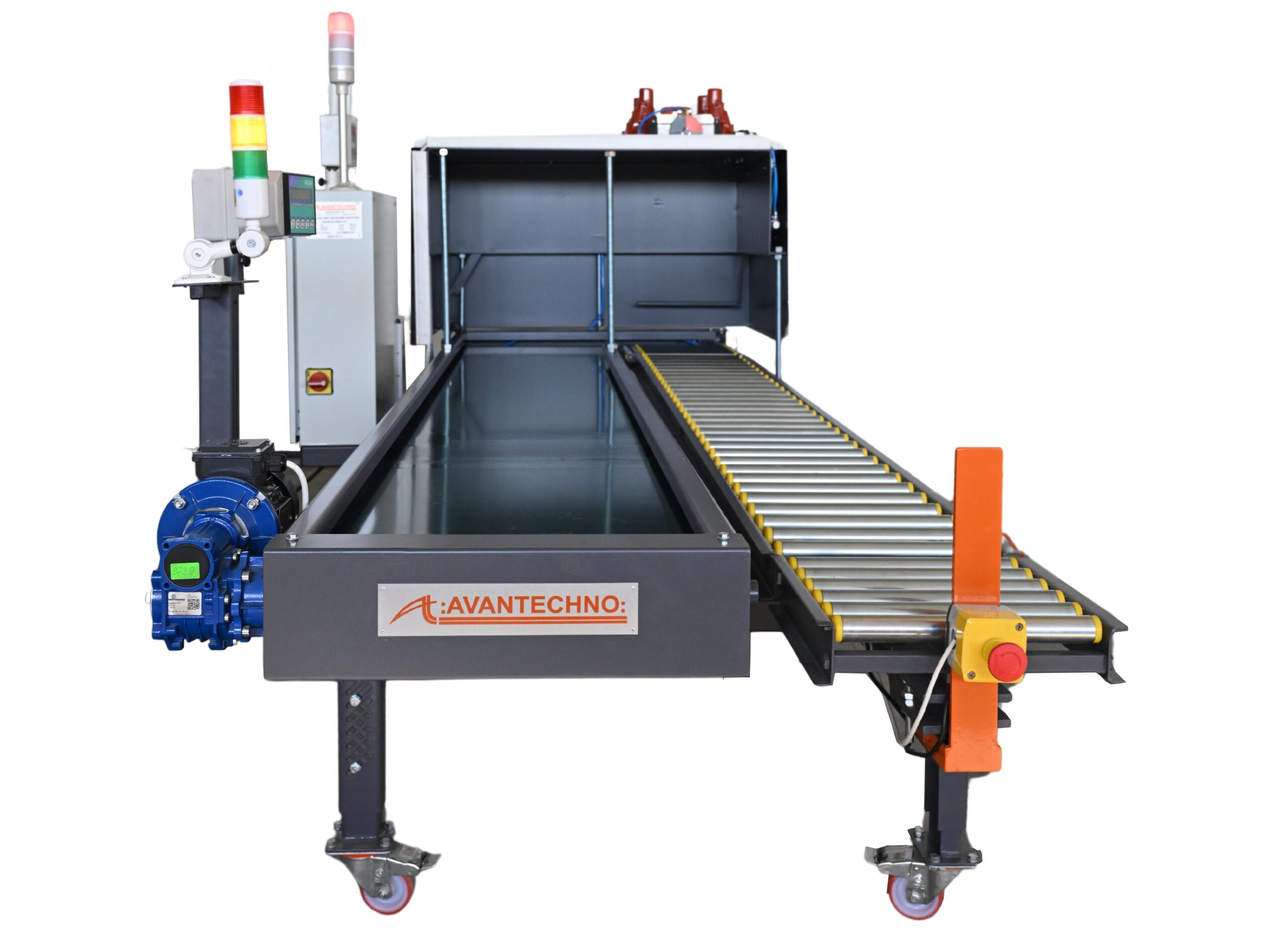 Side view of the AVANTECHNO F31 filling and weighing machine